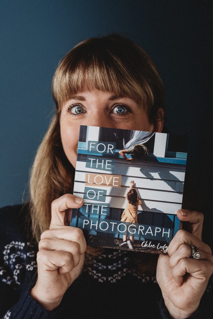 Author Chloe Lodge with her book, For the Love of the Photograph