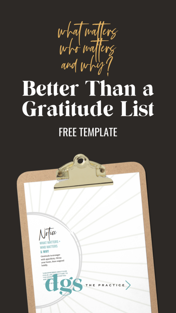 Gratitude List Template