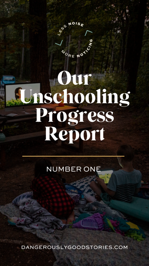 Unschooling Progress Report